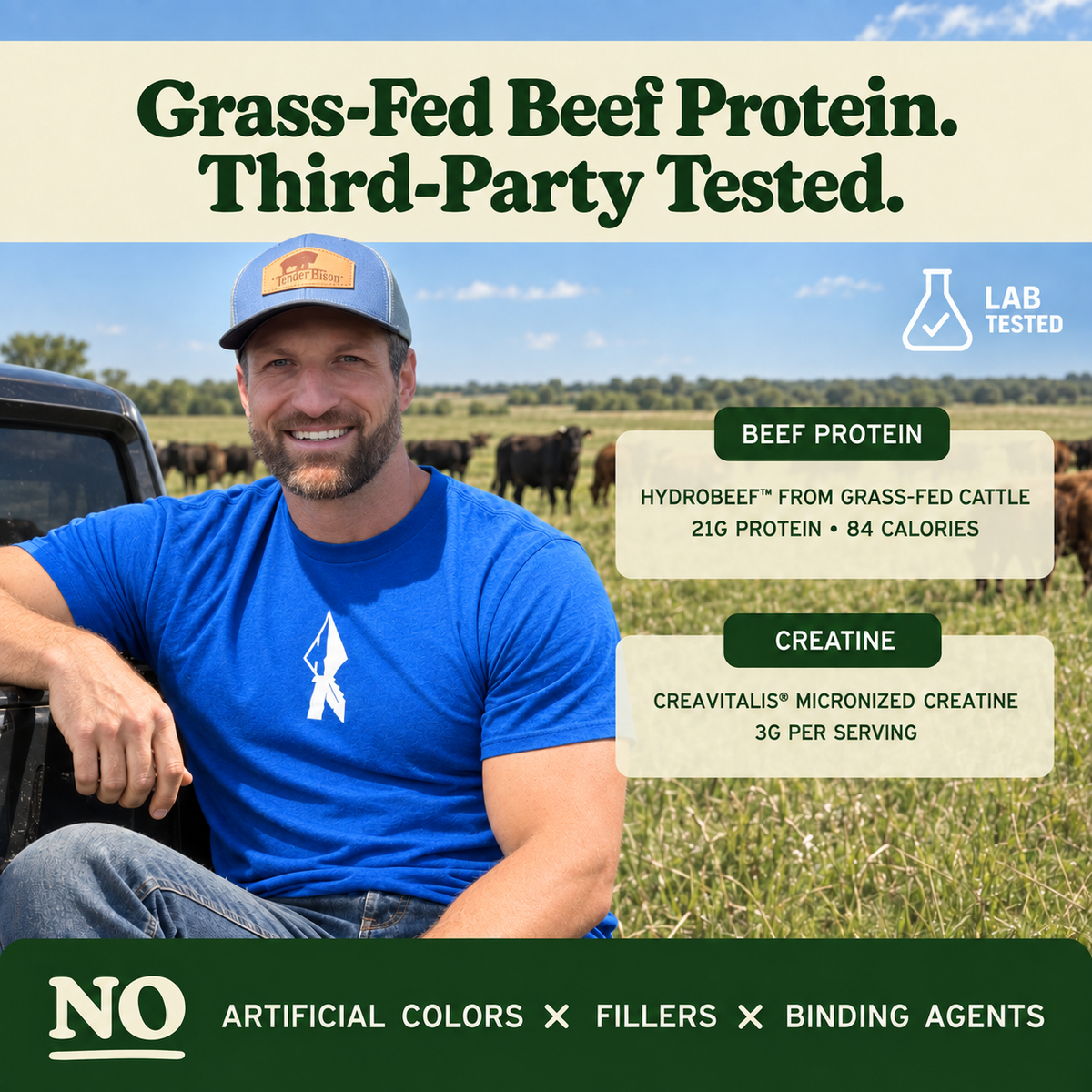 Grass-Fed Beef Protein + Creatine