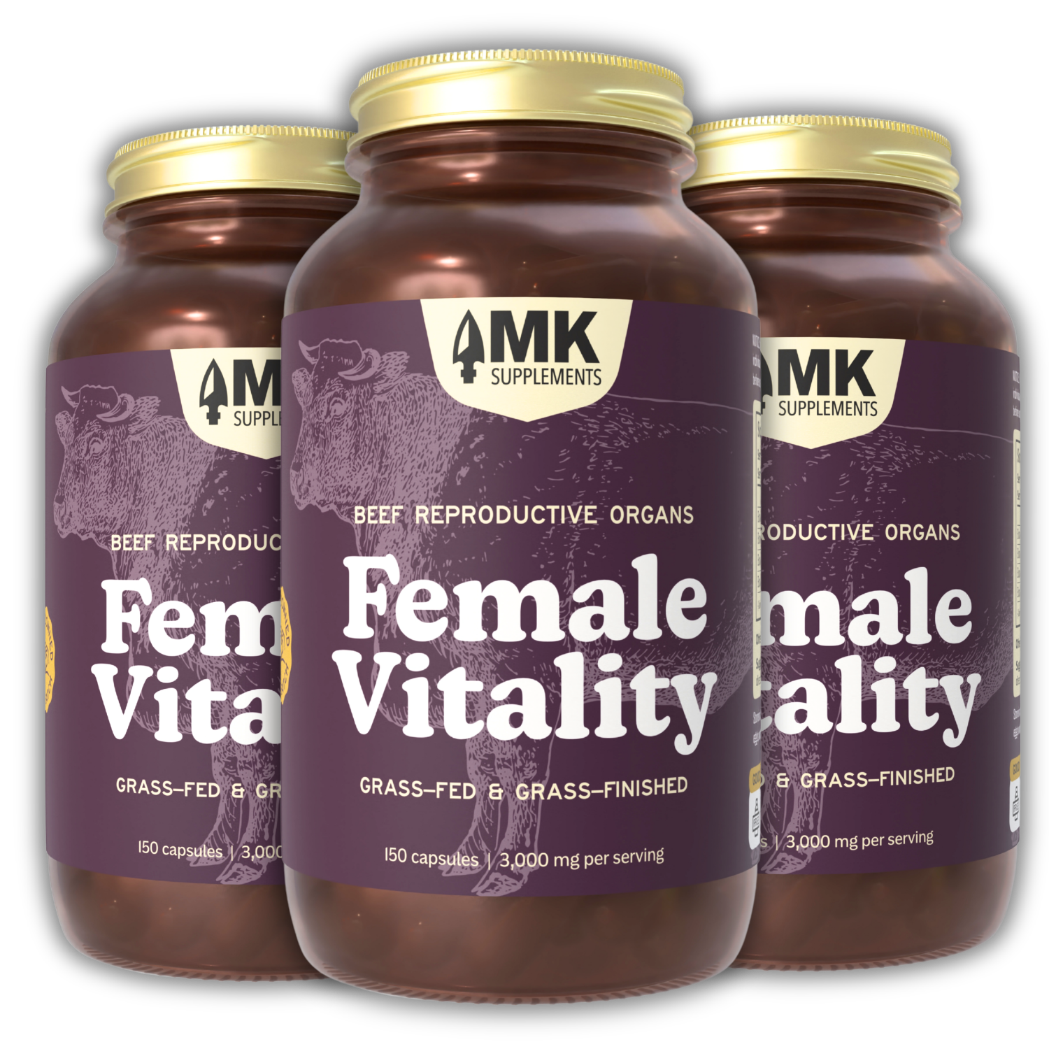 Female Vitality Grass-Fed Beef Organs Supplement for Women MK Supplements Female Vitality Grass-Fed Beef Organs Supplement for Women MK Supplements