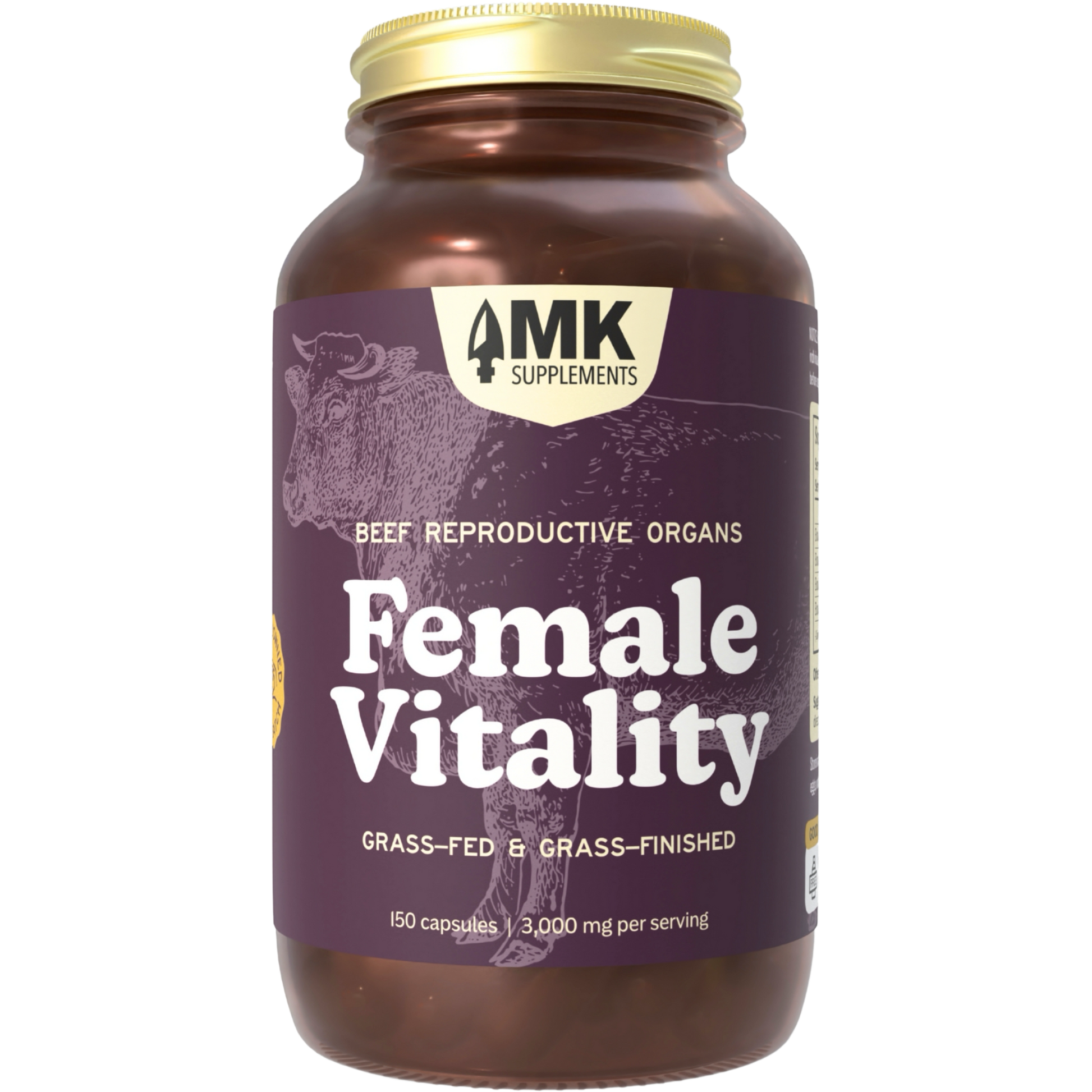 Female Vitality Grass-Fed Beef Organs Supplement for Women MK Supplements Female Vitality Grass-Fed Beef Organs Supplement for Women MK Supplements