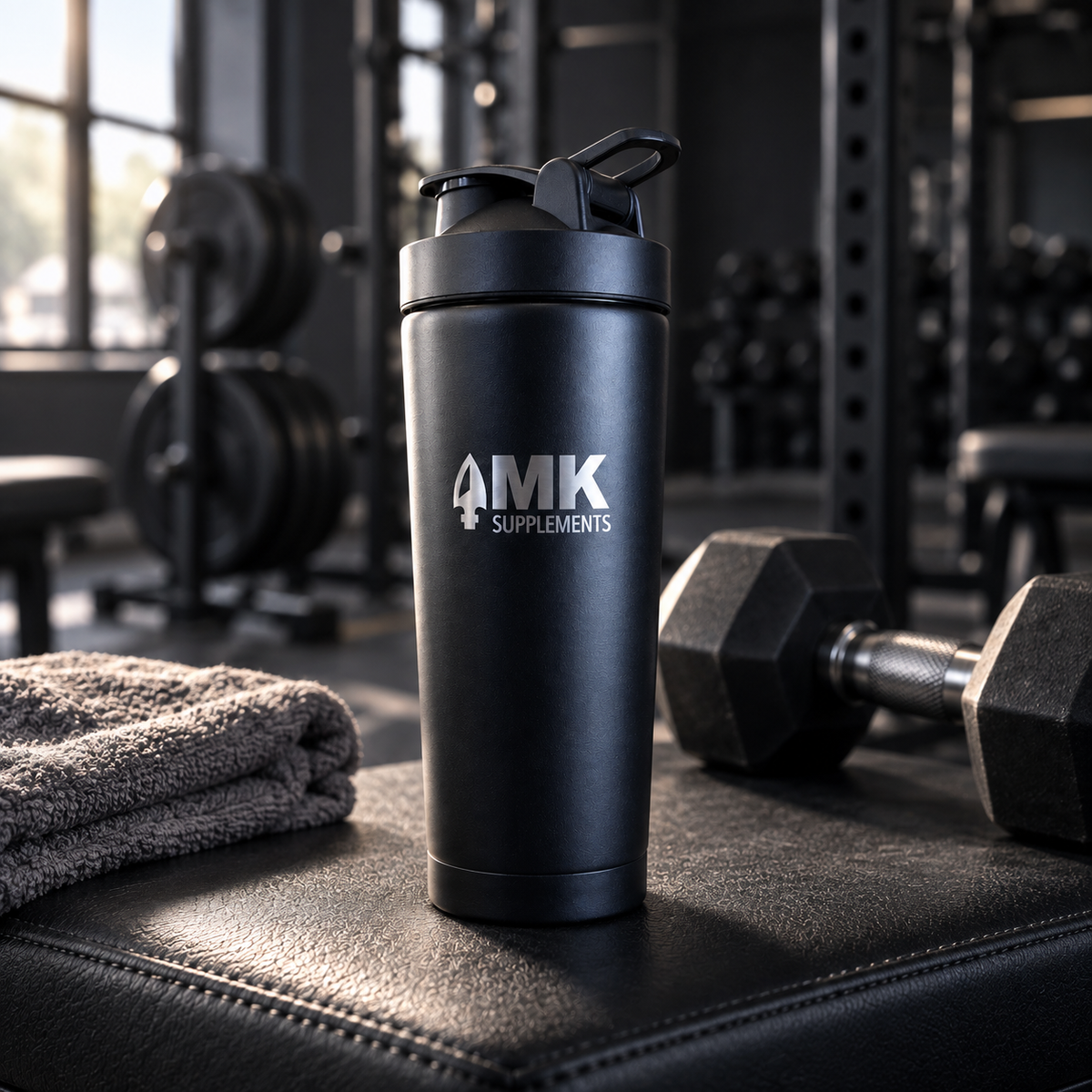 Stainless Steel Shaker Bottle with Whisk Ball
